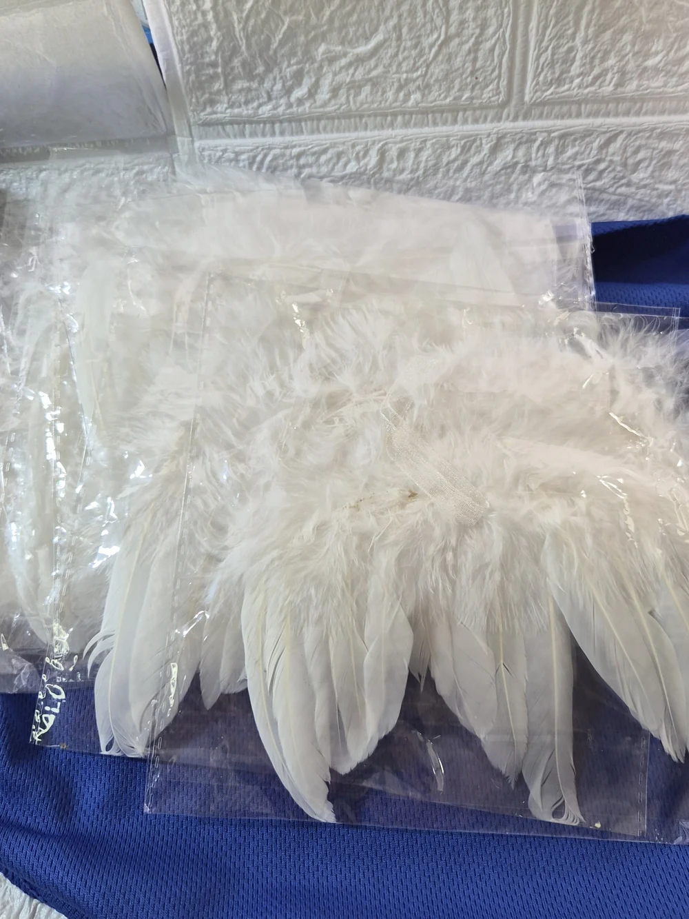 10 count, fluffy, white angel wings with hanger. Crafts, Ornaments, Scrapbook Sm